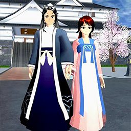 樱花校园男生女生图标
