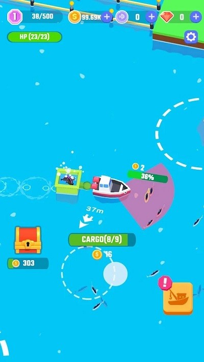 渔船打渔放置小游戏(idle fishing boat)截图2